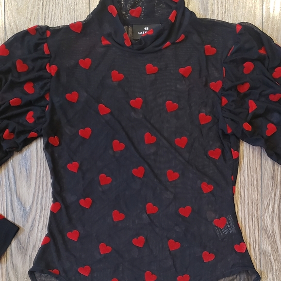 Lazy Oaf Sheer Heart Bodysuit - Picture 3 of 4